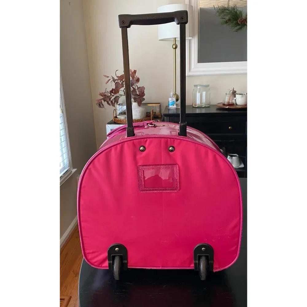 Disney Store 11 Princess Rolling Luggage Kids Pink Travel Suitcase 16 x 14.5 x 7 - Picture 3 of 16